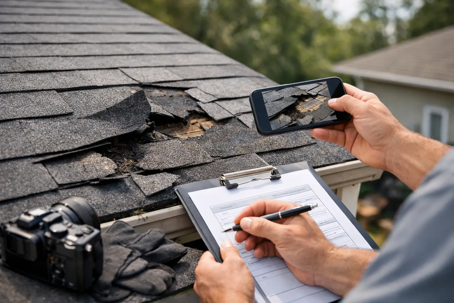 How to Document Roof Damage the Right Way